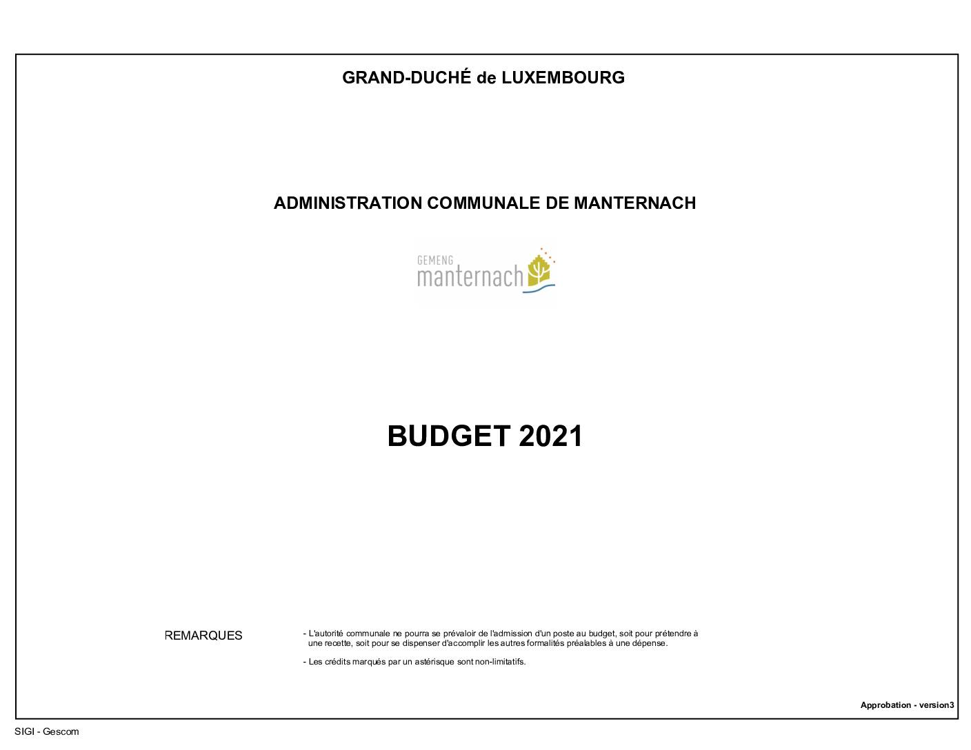 Budget MI 2021
