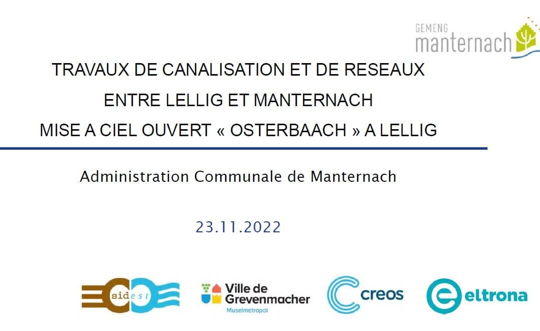 Présentation Chantier Osterbaach – Lellig