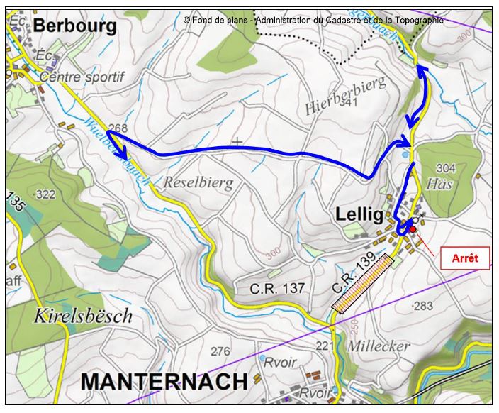 Route barrée Lellig verlängert bis 16.10.2023!