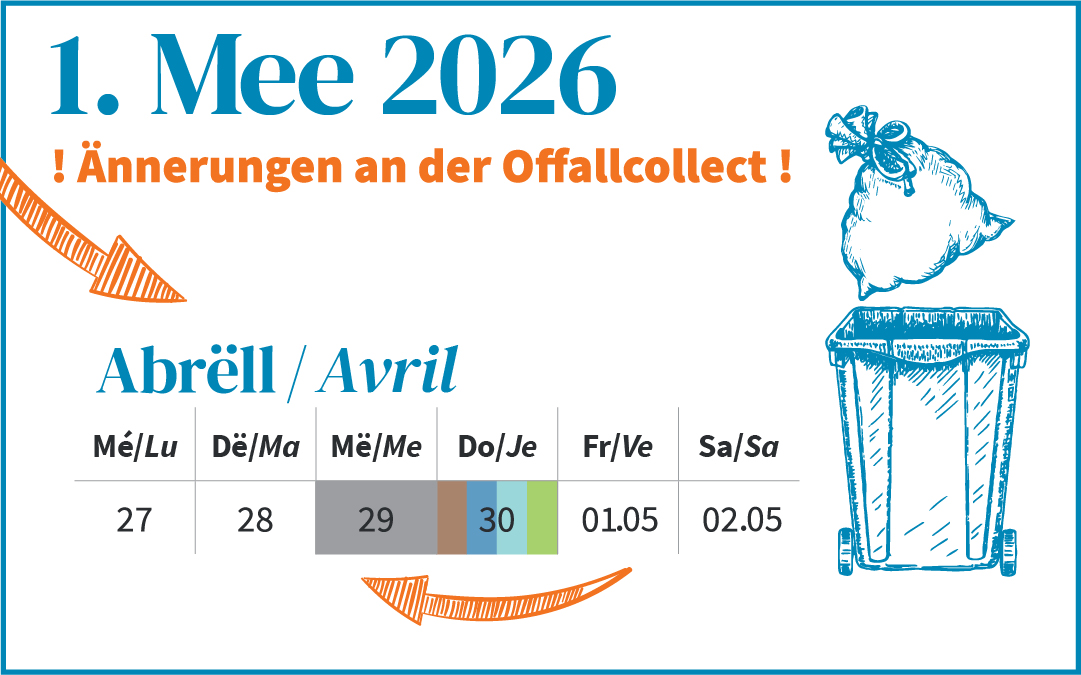 1. Mee : Info Hausoffallsammlung – Collecte des déchets