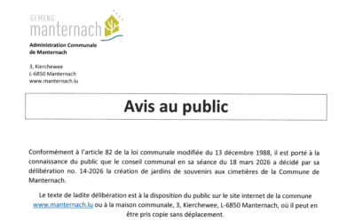 Avis au public 26.8.2028 – création jardins de souvenirs