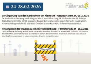 Verlängerung - Aarbechten um Kierfecht zu Berbuerg