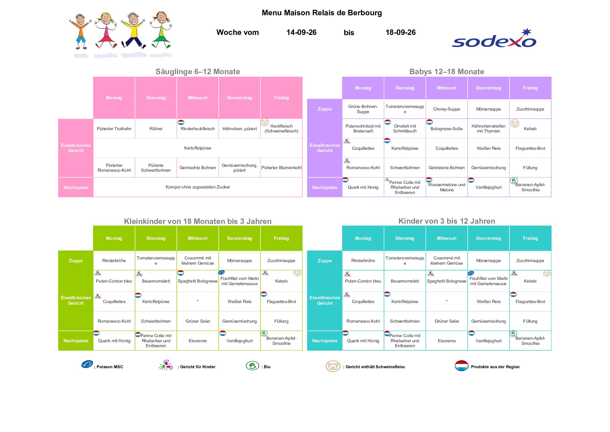 Menu Semaine 2026.38 14.09-18.09