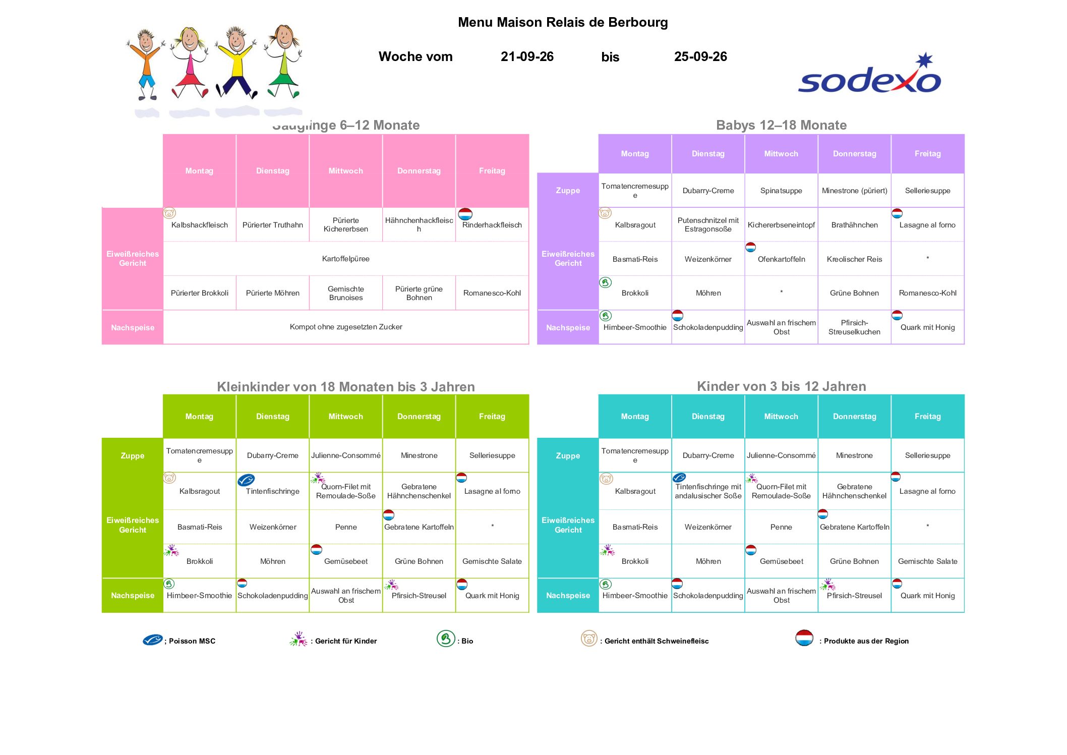 Menu Semaine 2026.39 21.09-25.09