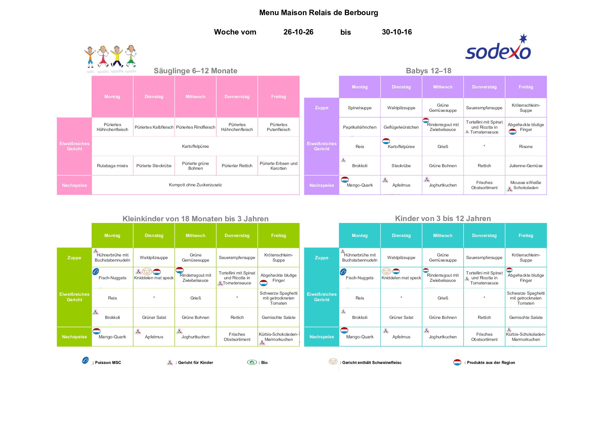 Menu Semaine 2026.44 26.10-30.10