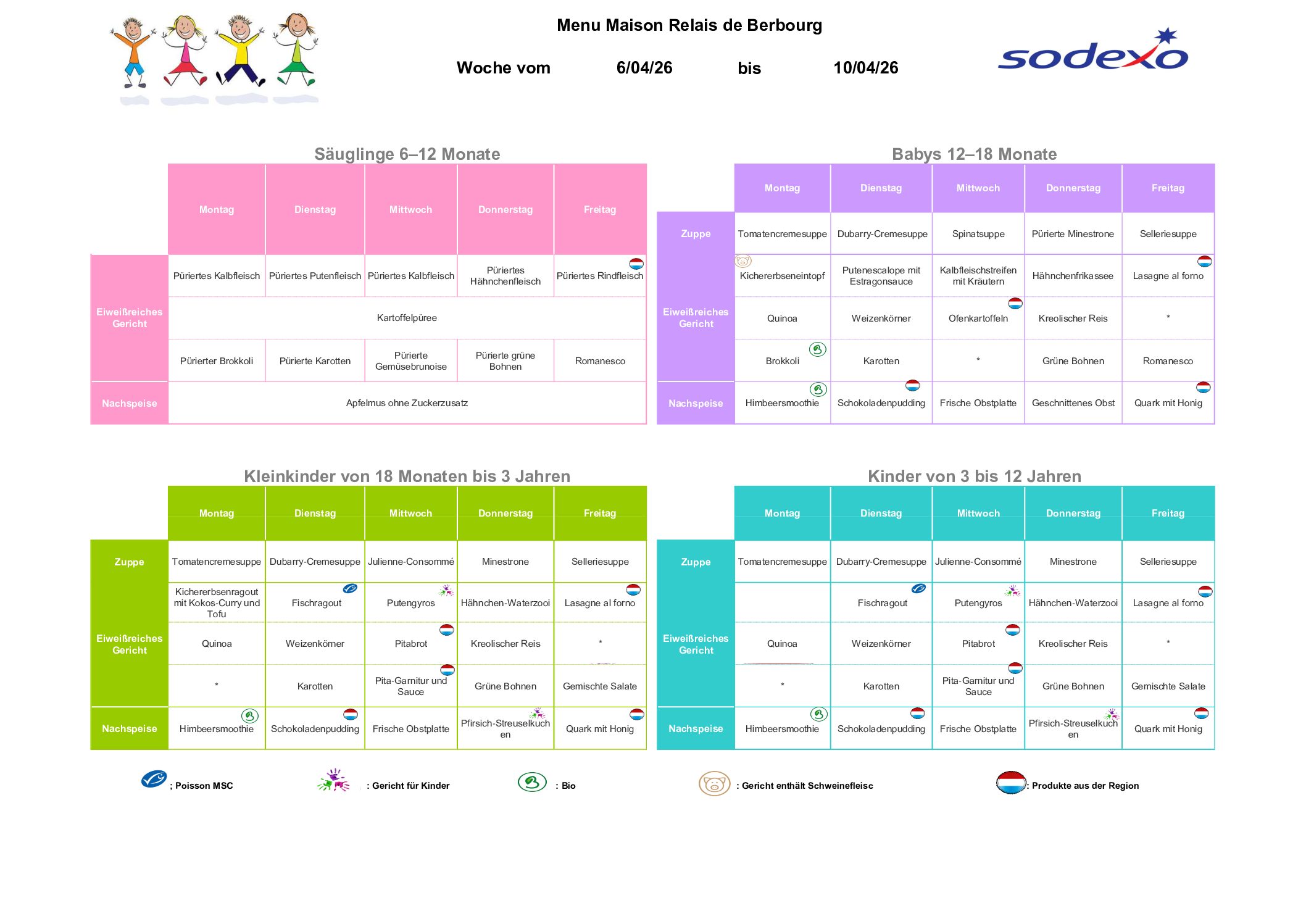 Menu semaine 2026.15 06.04-10.04.2026