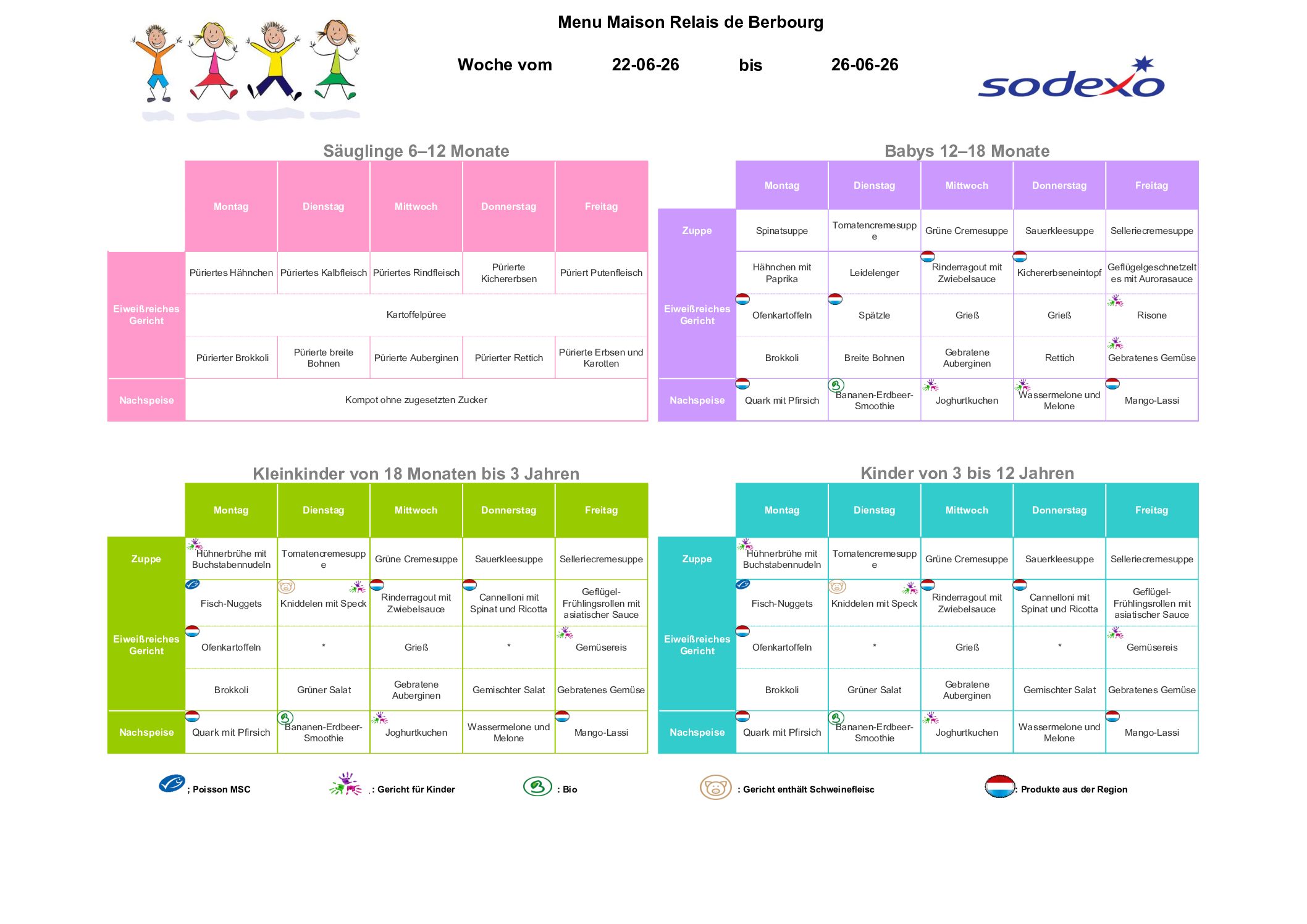 Menu semaine 2026.26 22.06-26.06.2026