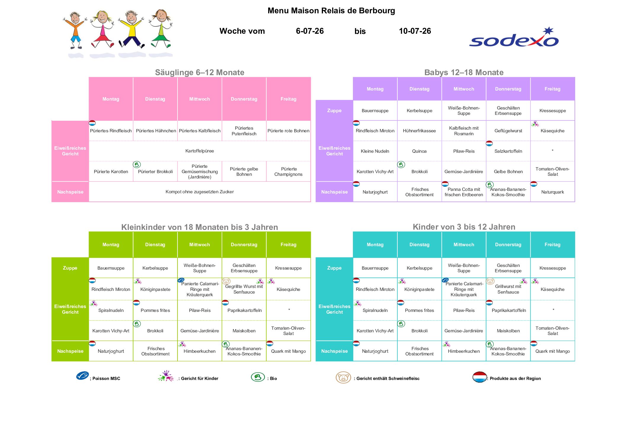 Menu semaine 2026.28 06.07-10.07.2026