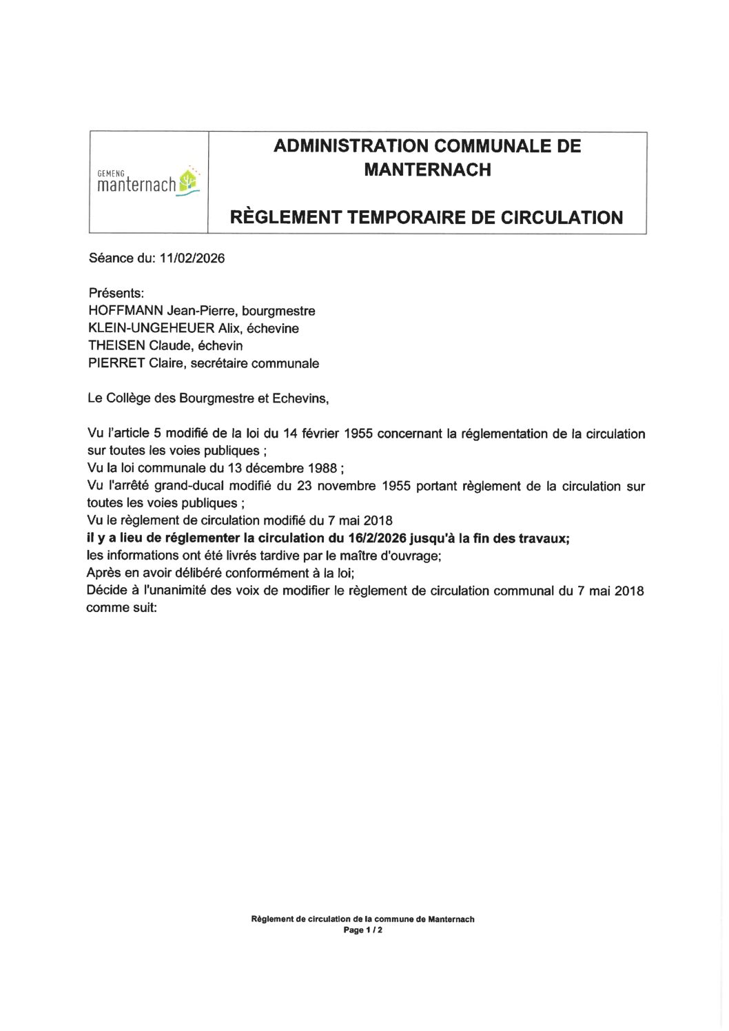 Reglement de Circulation 2026-07_BE_KEI Avis