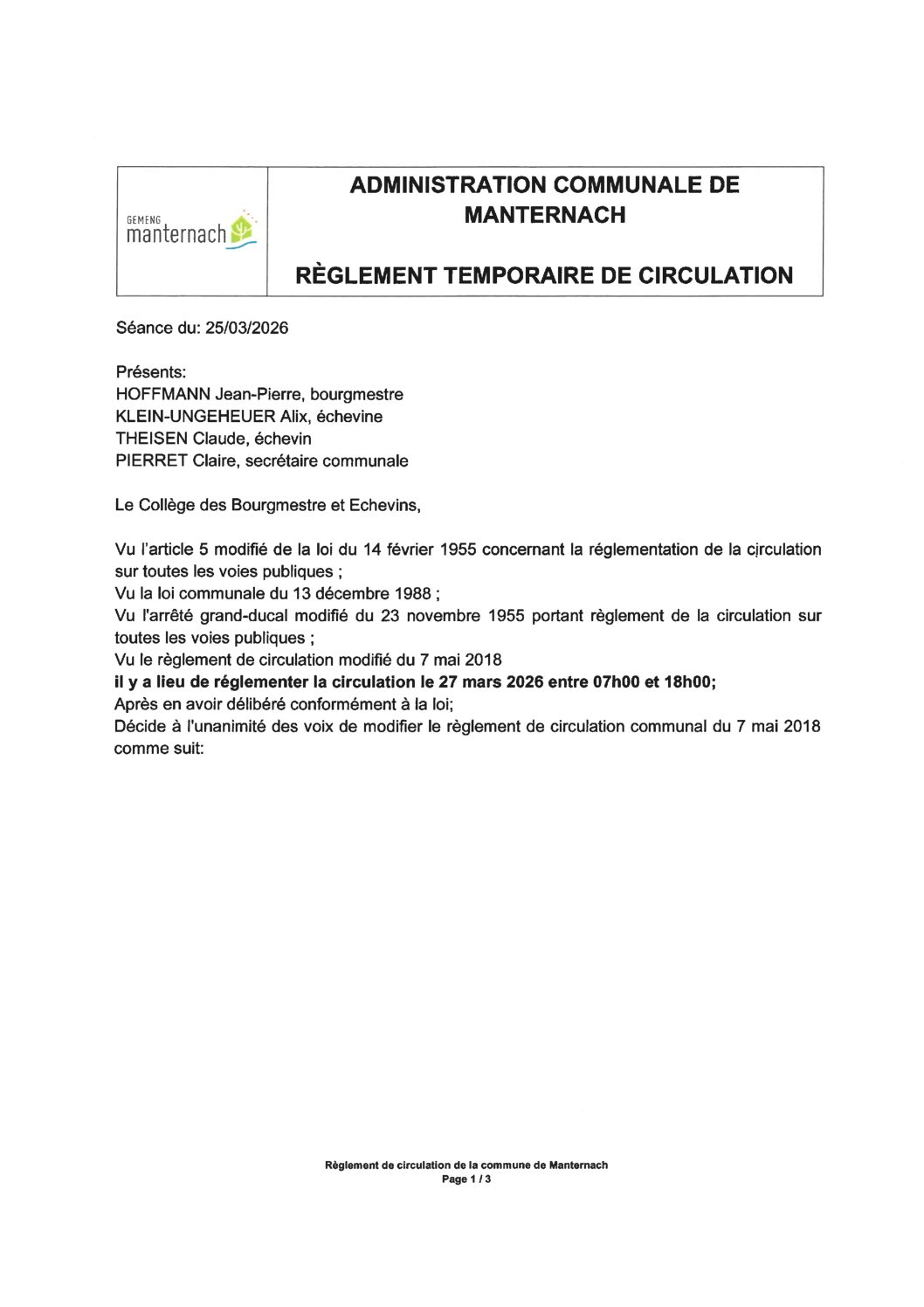 Reglement de Circulation 2026-14_MU_PHASE 2